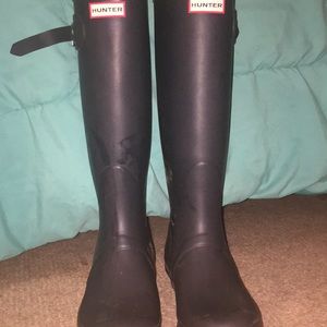 Matte Navy Blue Hunter Boots